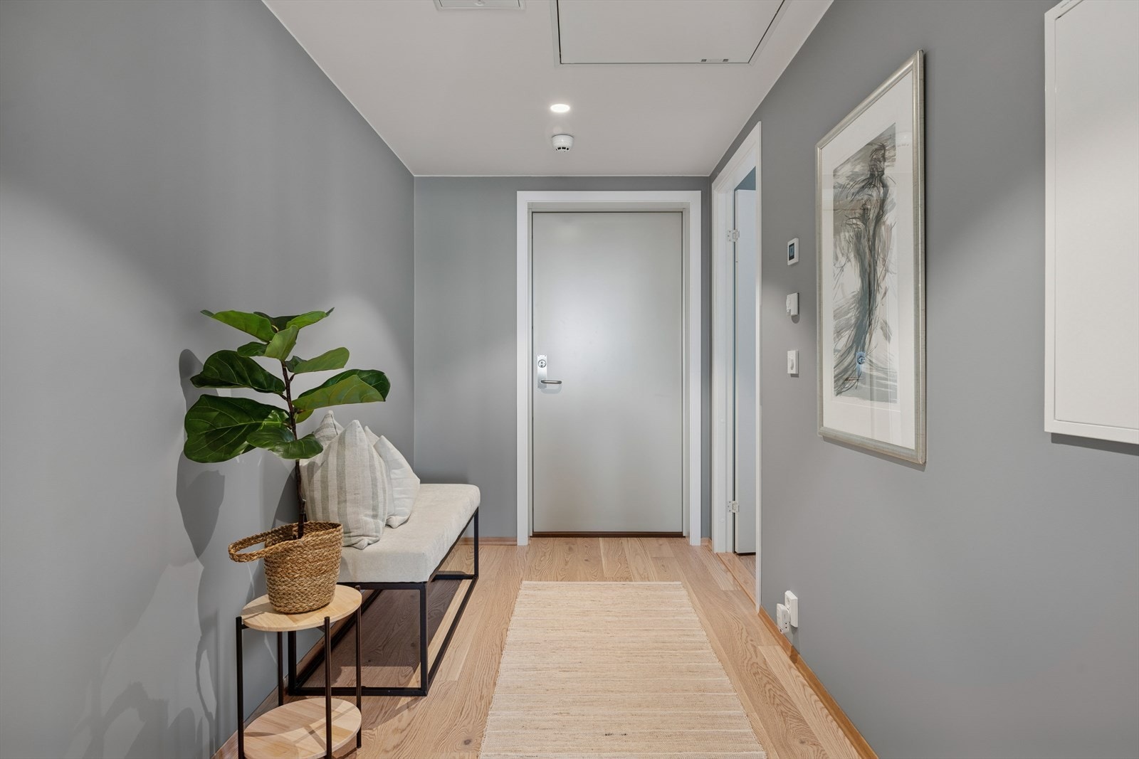 Entreen som ønsker deg velkommen inn har adkomst til soverom og stue. Galleribilde