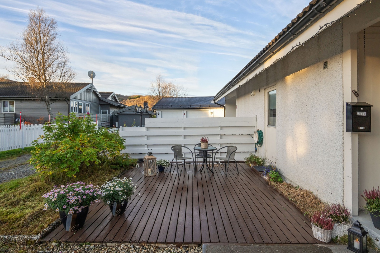 Fin platting ved inngangspartiet for morrasola Galleribilde