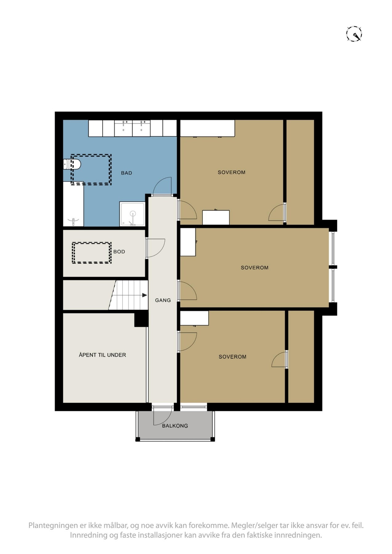 Plantegning 2 plan Galleribilde