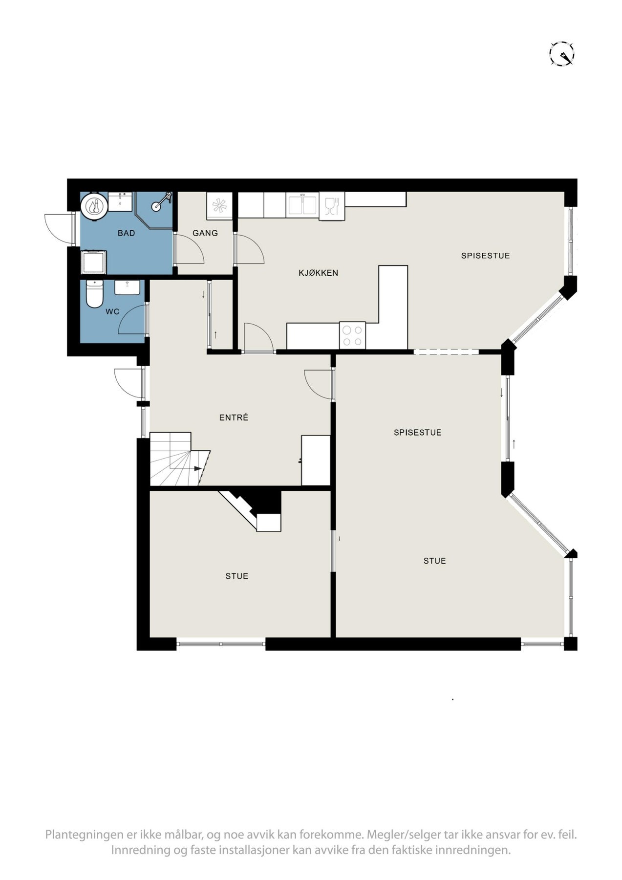 Plantegning 1 plan Galleribilde