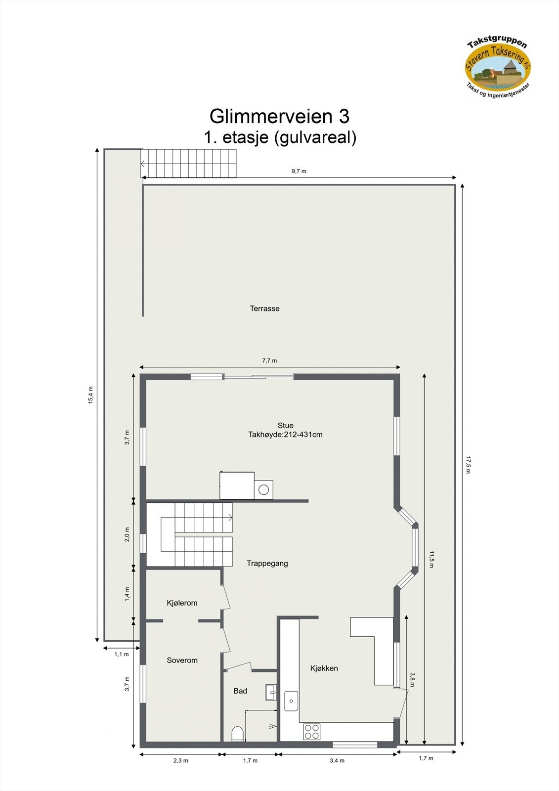 Plantegning 1. etasje Galleribilde