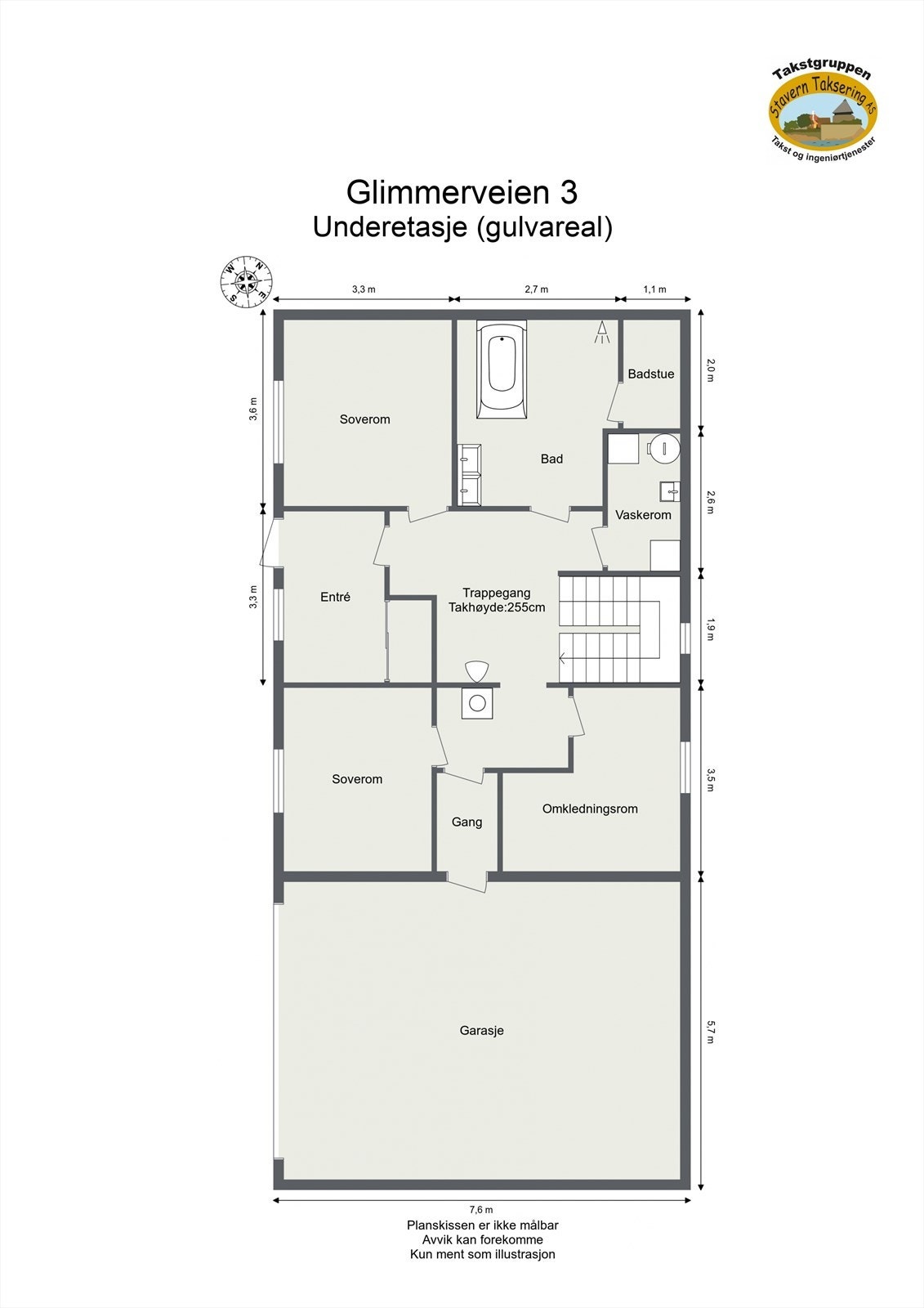 Plantegning underetasje Galleribilde