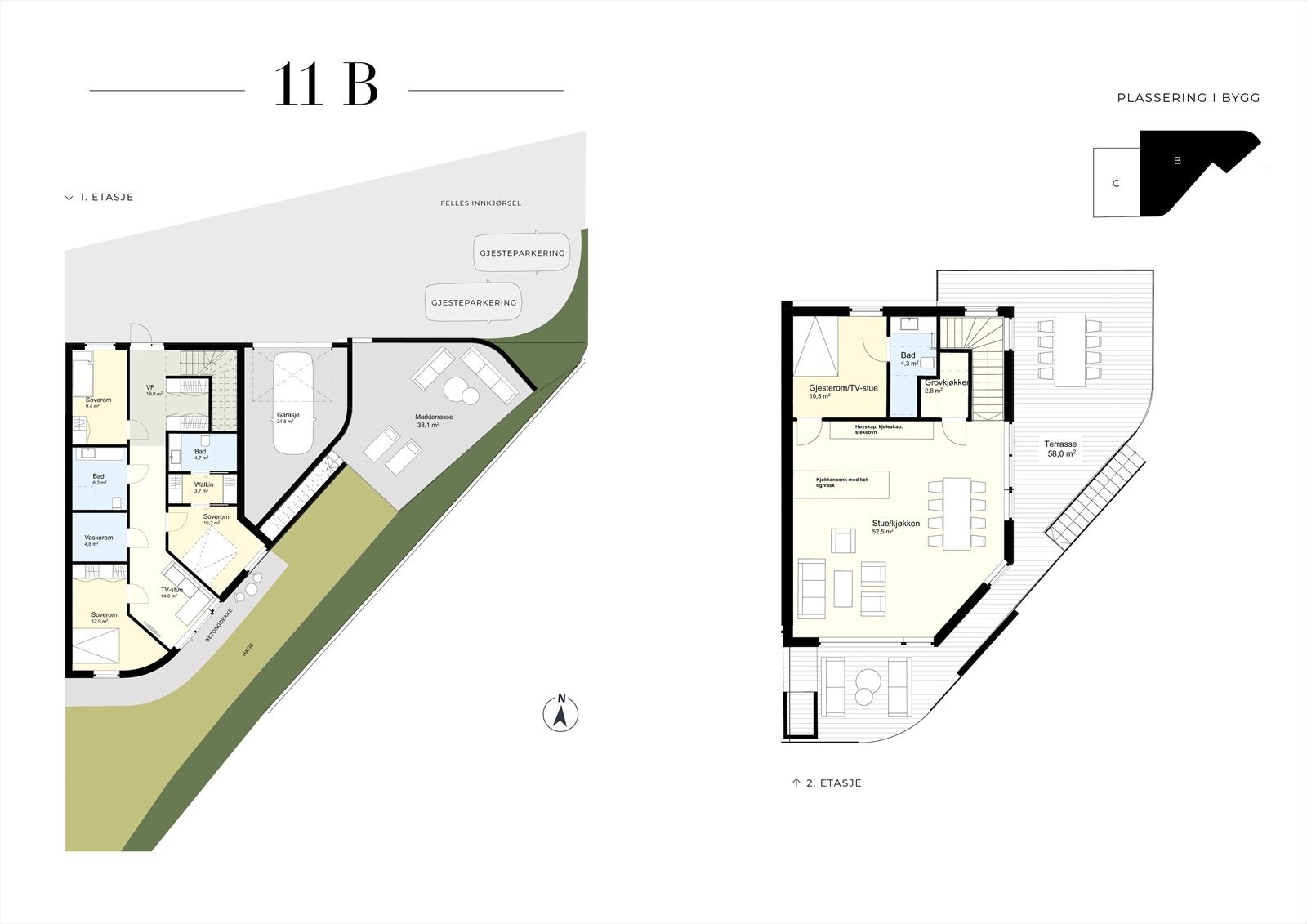 Plantegning Trolldalstien 11B Galleribilde