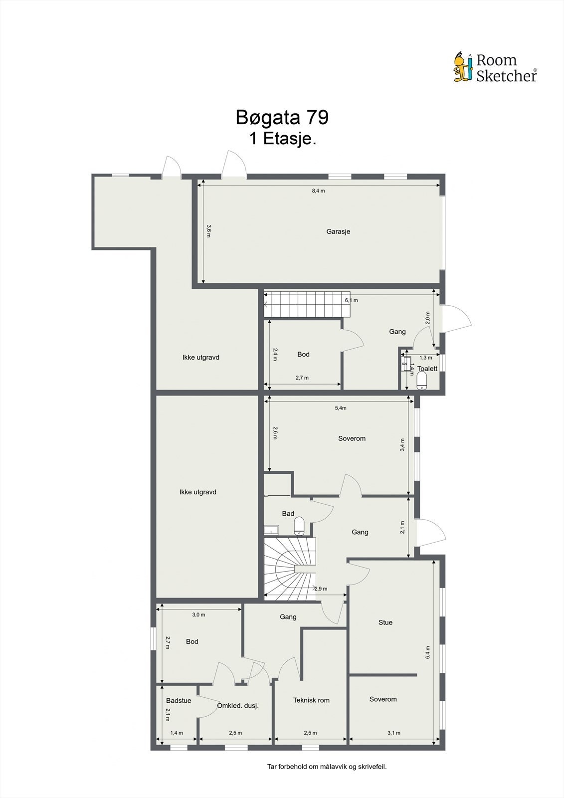 - Planskisse 1. Etasje - Galleribilde