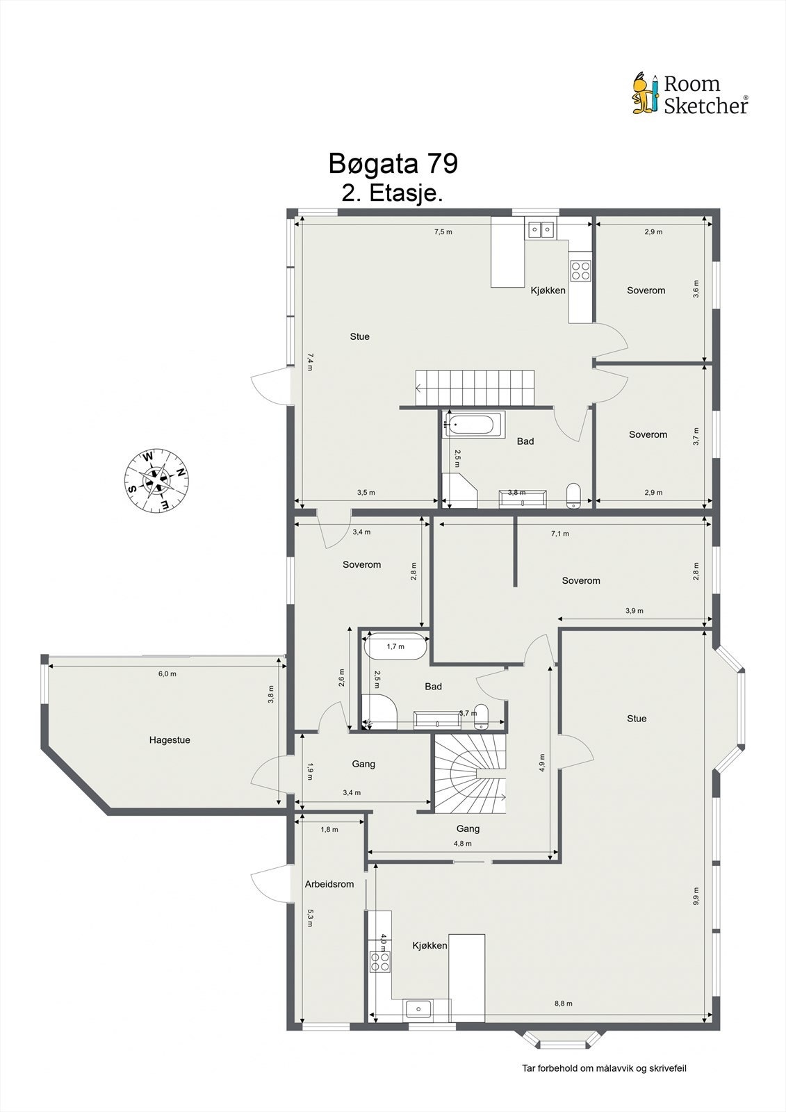 - Planskisse 2. Etasje - Galleribilde