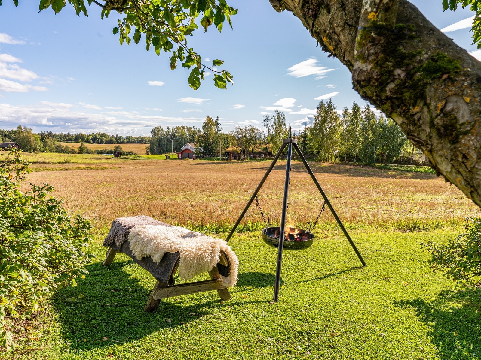 Den store hagen gir gode muligheter for lek, aktivitet og rekreasjon. Galleribilde