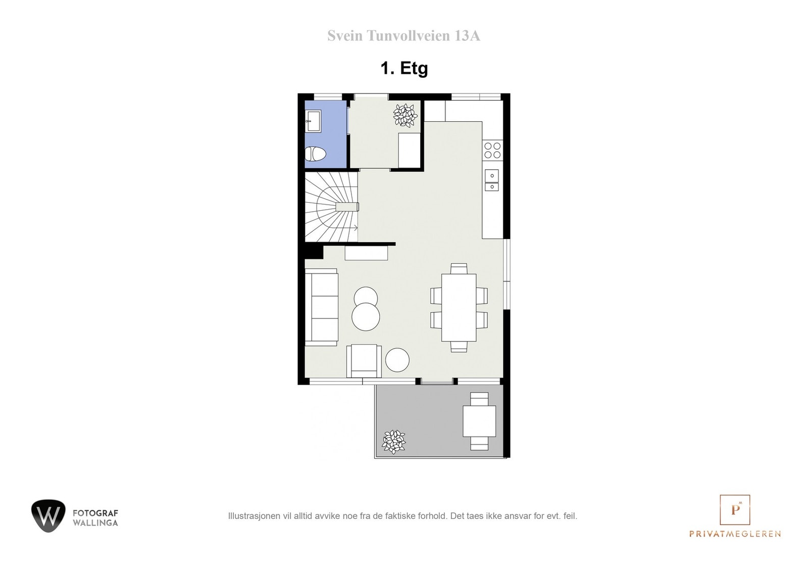 Plantegning 1. etasje Galleribilde