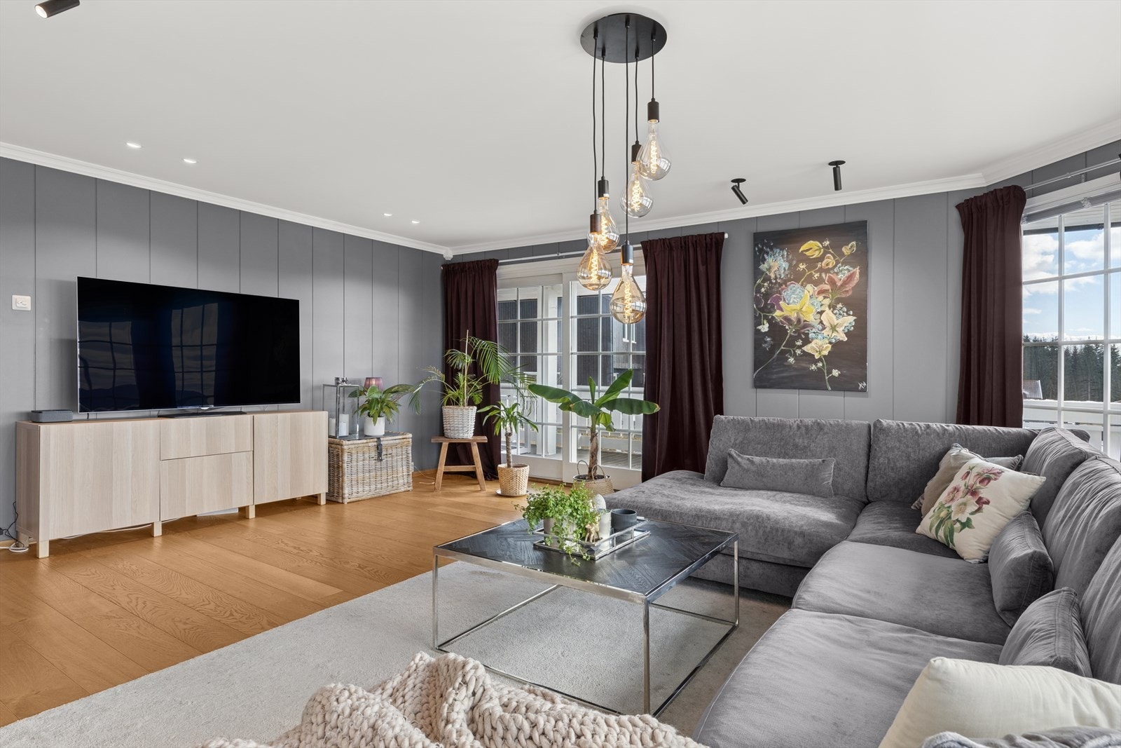 Den gode utformingen gjør det enkelt å innrede oppholdsrommet etter eget ønske. Galleribilde