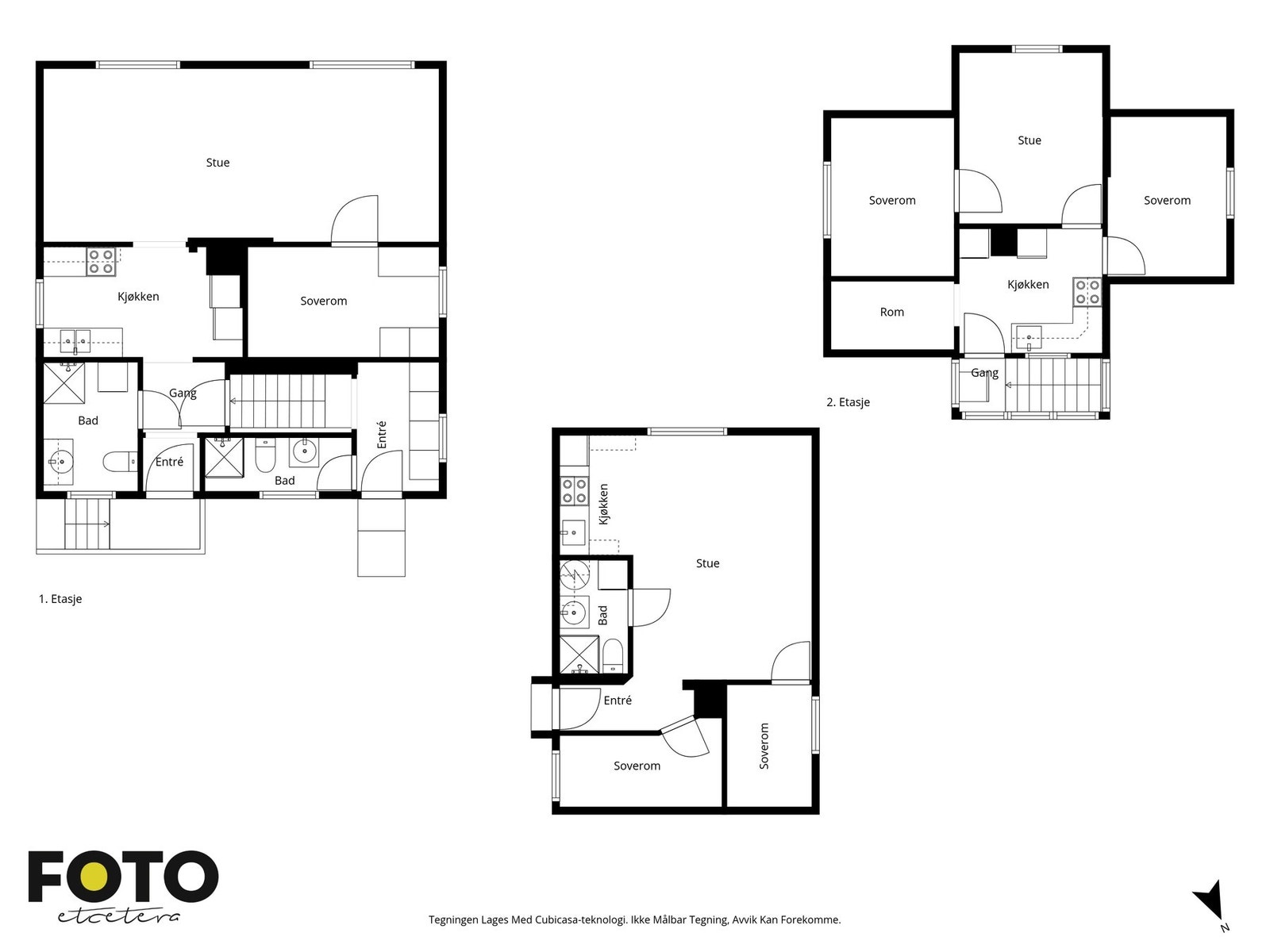 Plantegningen i midten er eneboligen Galleribilde