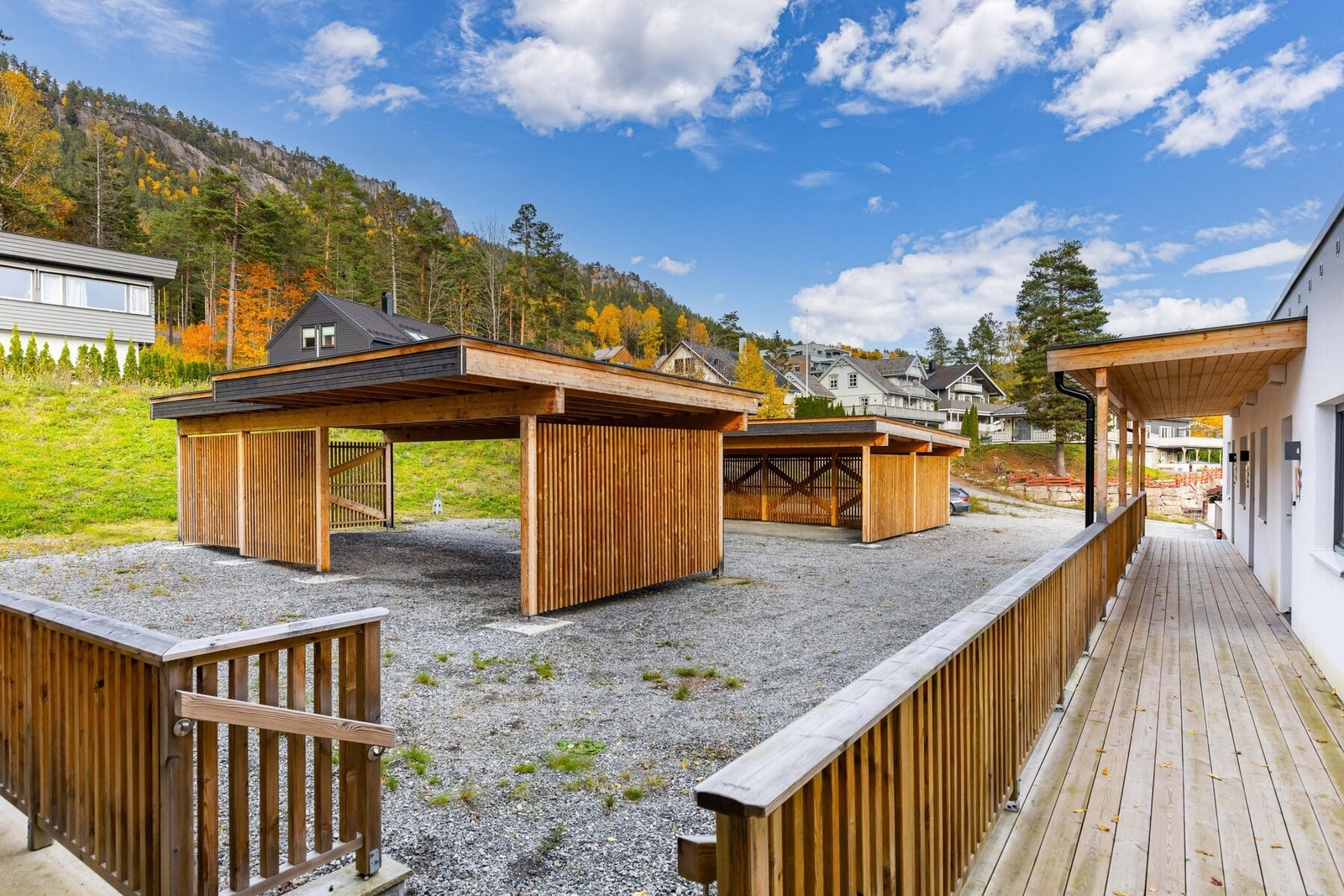 Gruslagt parkering Galleribilde