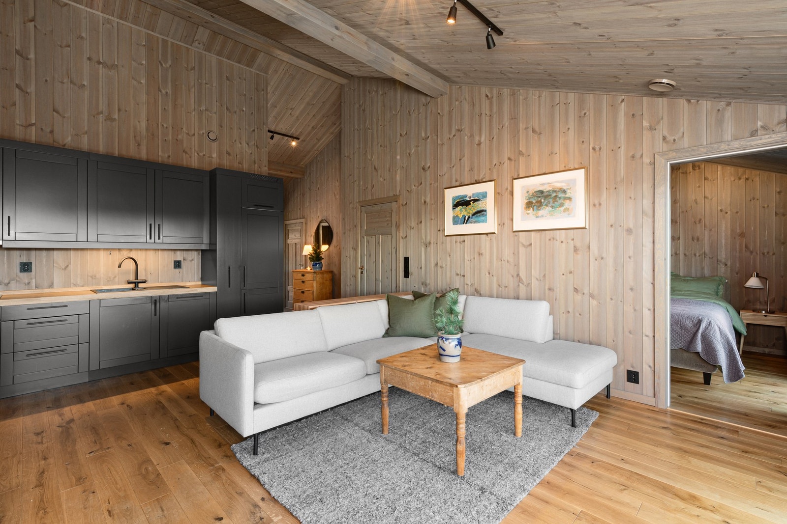 Det er også god plass til en sofagruppe. Galleribilde