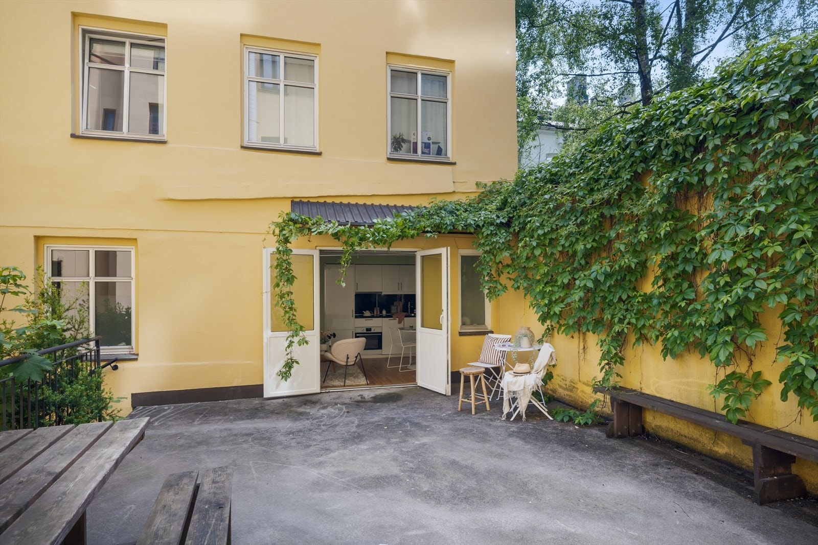 Her bor du innerst i lukket bakgård. Galleribilde