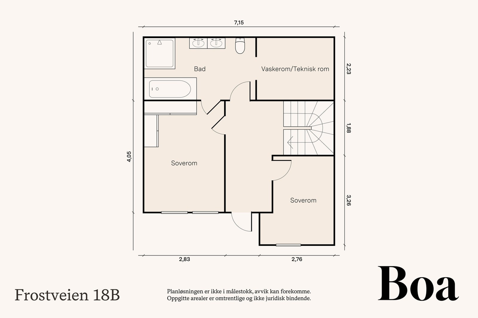 Underetasje: Entre/trappegang, 2 soverom, vaskerom/teknisk rom og bad. Romhøyde i entre er 2,45 m. Galleribilde