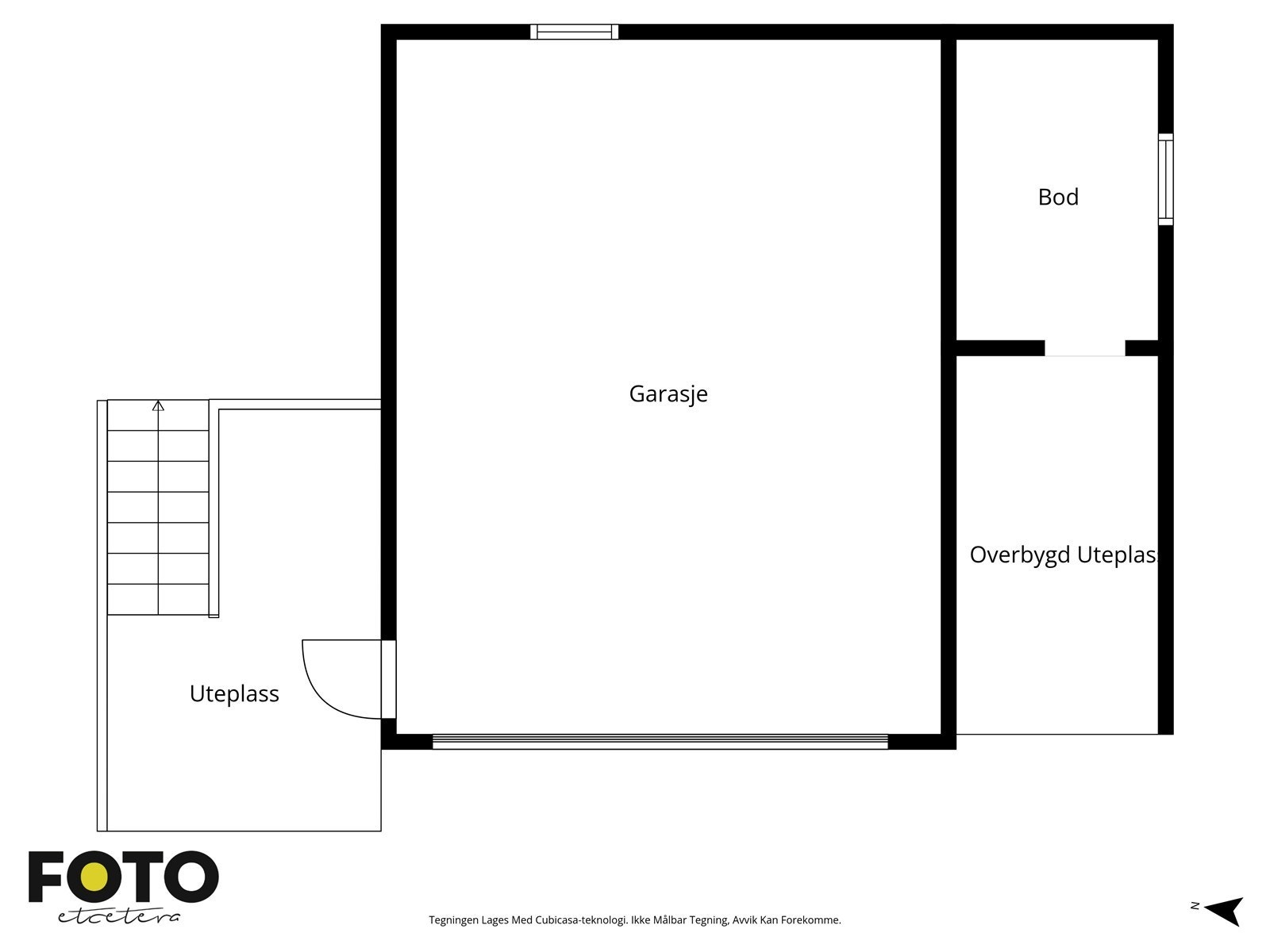 Veiledende plantegning garasje - Ikke målbar Galleribilde