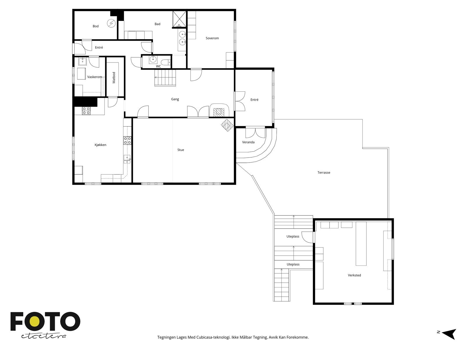 Veiledende plantegning 1. etasje - Ikke målbar Galleribilde