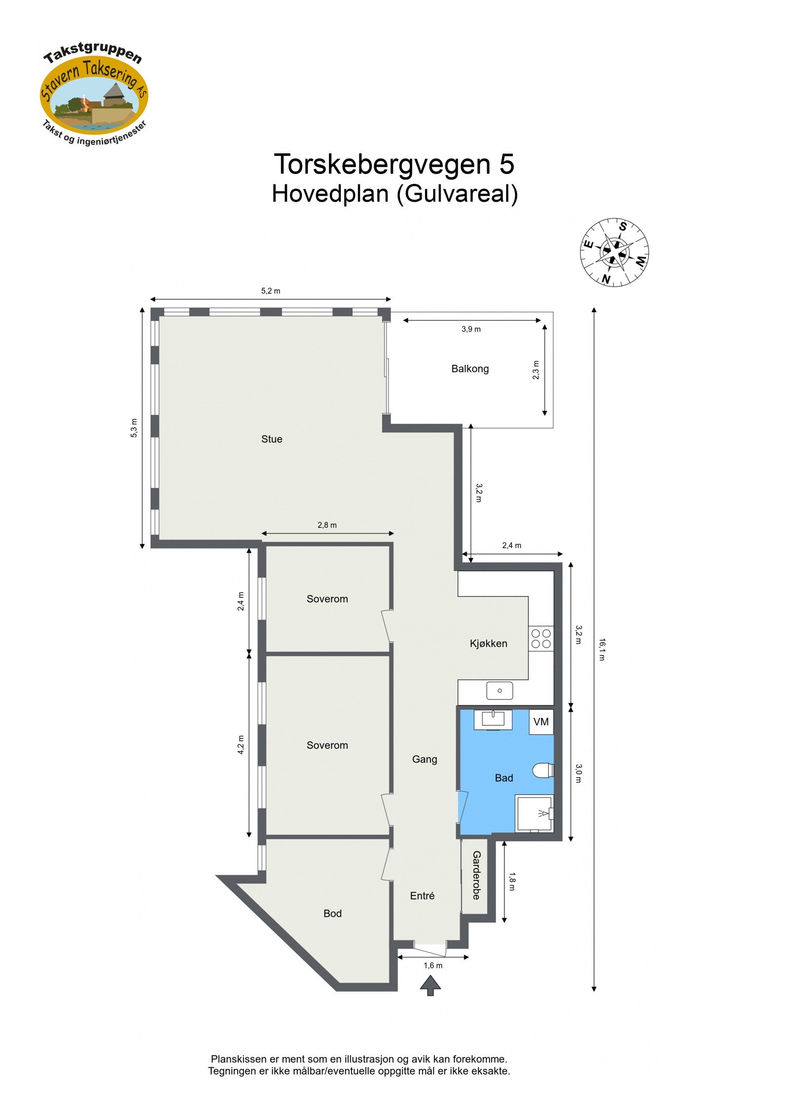 Torskebergvegen 5 - Plantegning Galleribilde