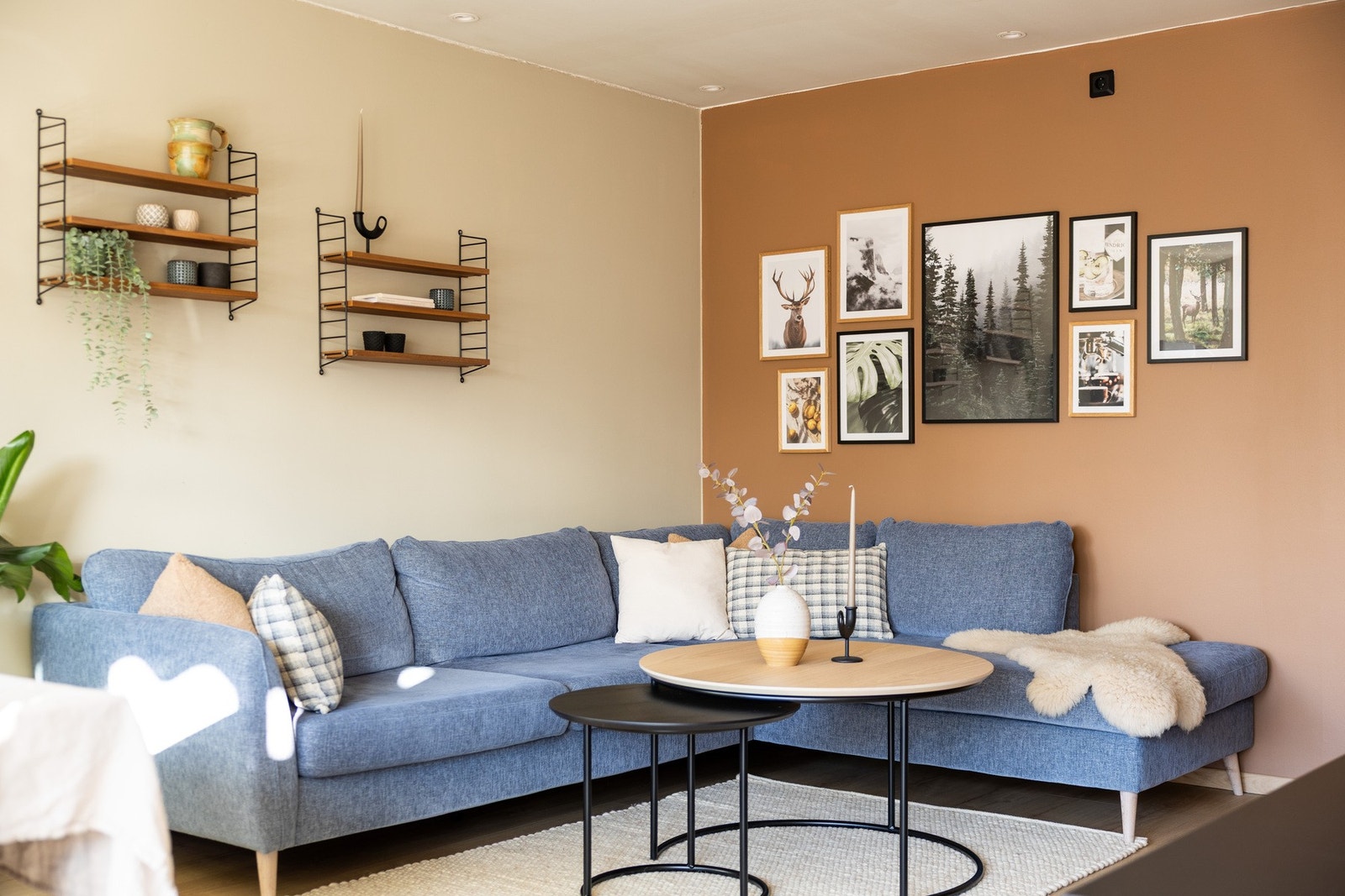 Det er god plass til å innrede både med sofa, bord, stoler og tilhørende mediemøblement. Galleribilde