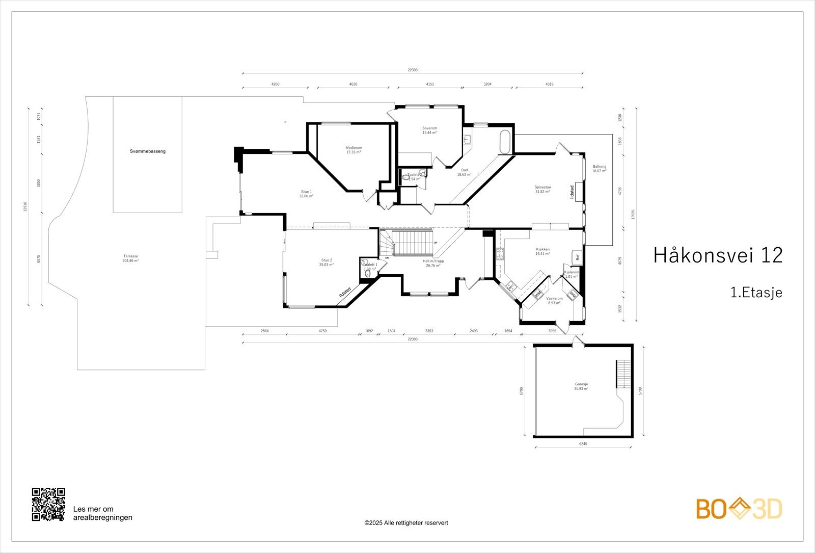 Plantegning 1 etasje Galleribilde