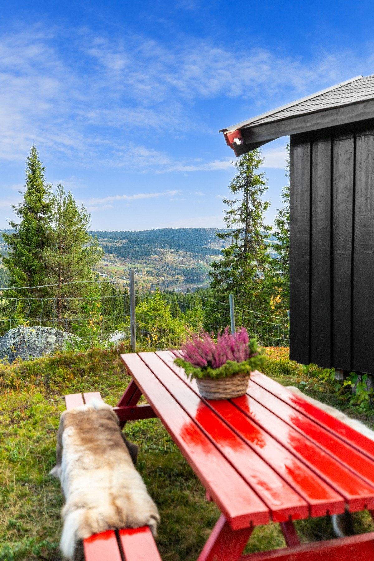 Eiendommen har gode solforhold og fin utsikt utover dalføret Galleribilde