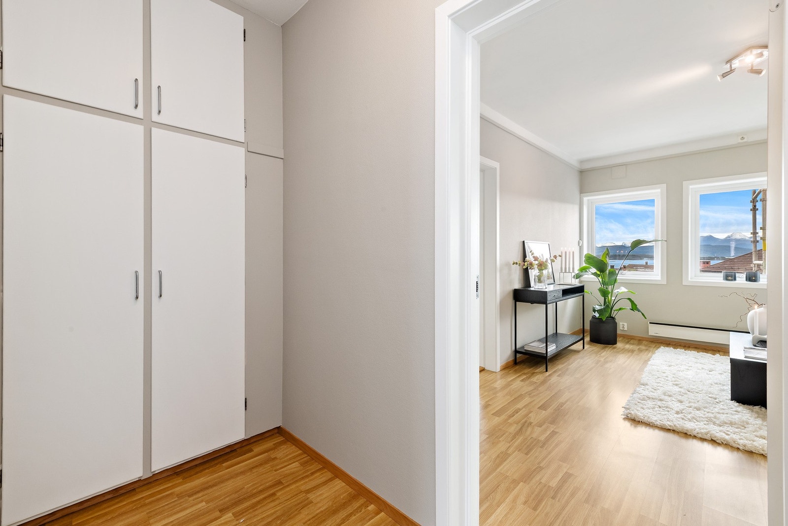 Entrè med originale, innebygde skap. Galleribilde