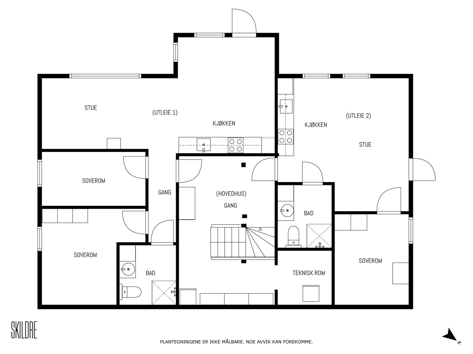 Plantegning underetasje Galleribilde