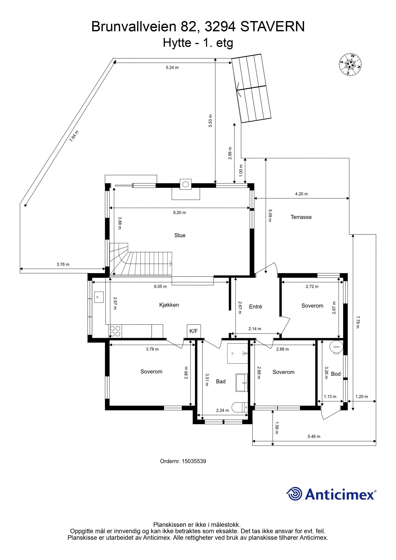 Plantegning 1. etasje Galleribilde