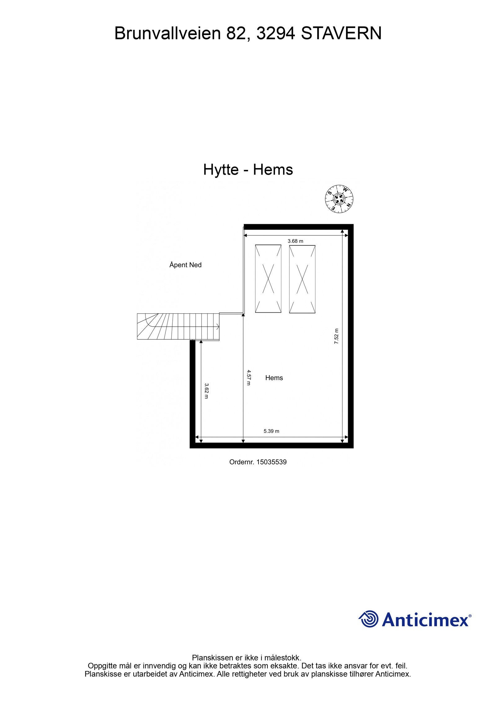 Plantegning 2. etasje Galleribilde