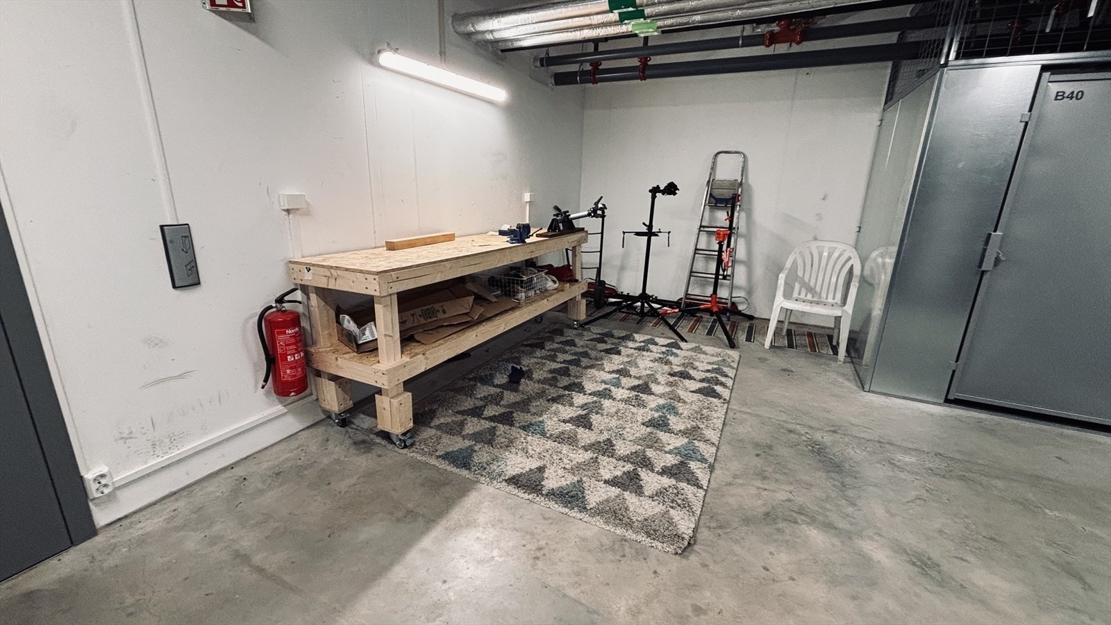 Borettslaget har også eget hobbyrom. Galleribilde