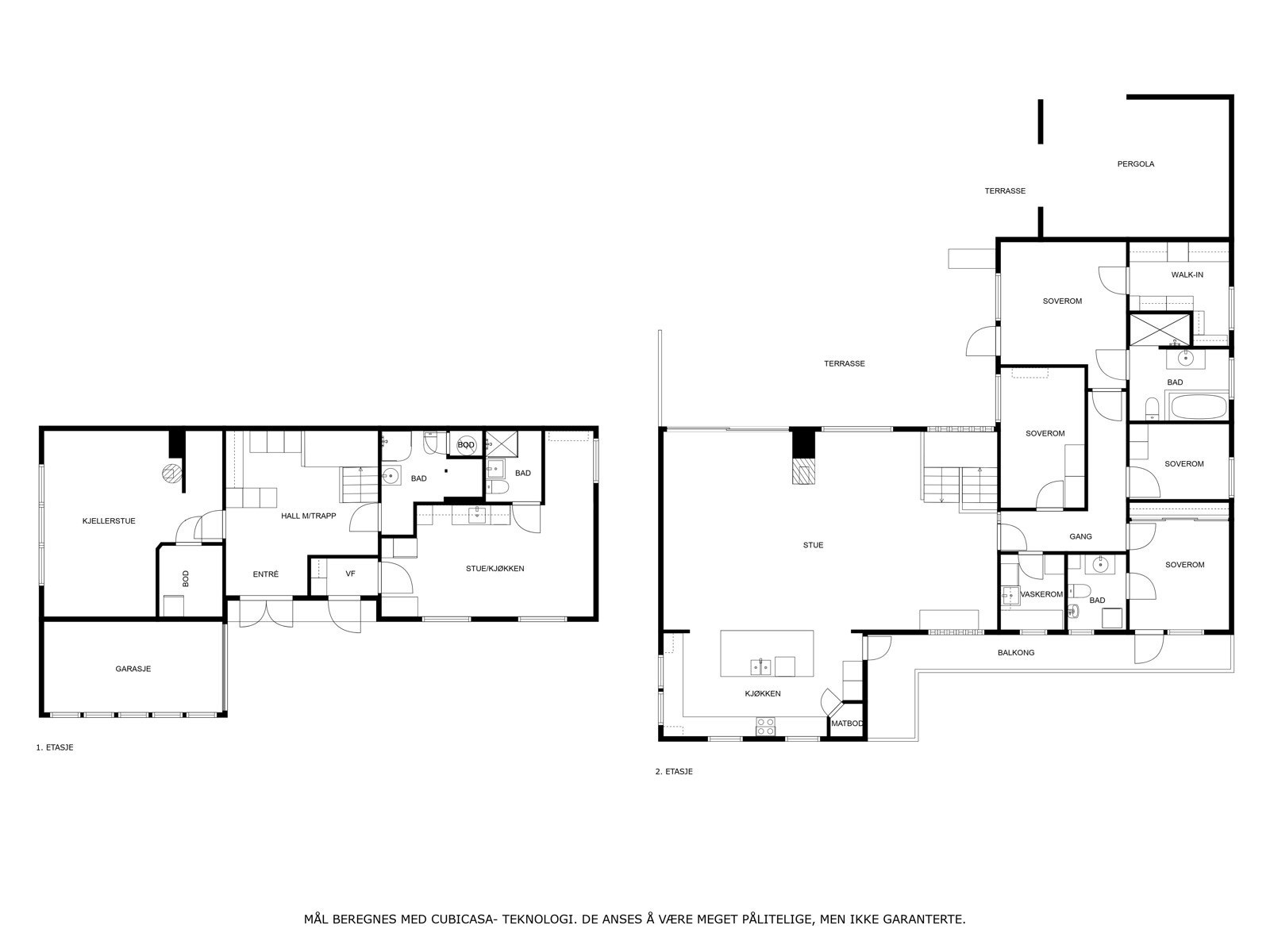 Plantegning begge plan Galleribilde