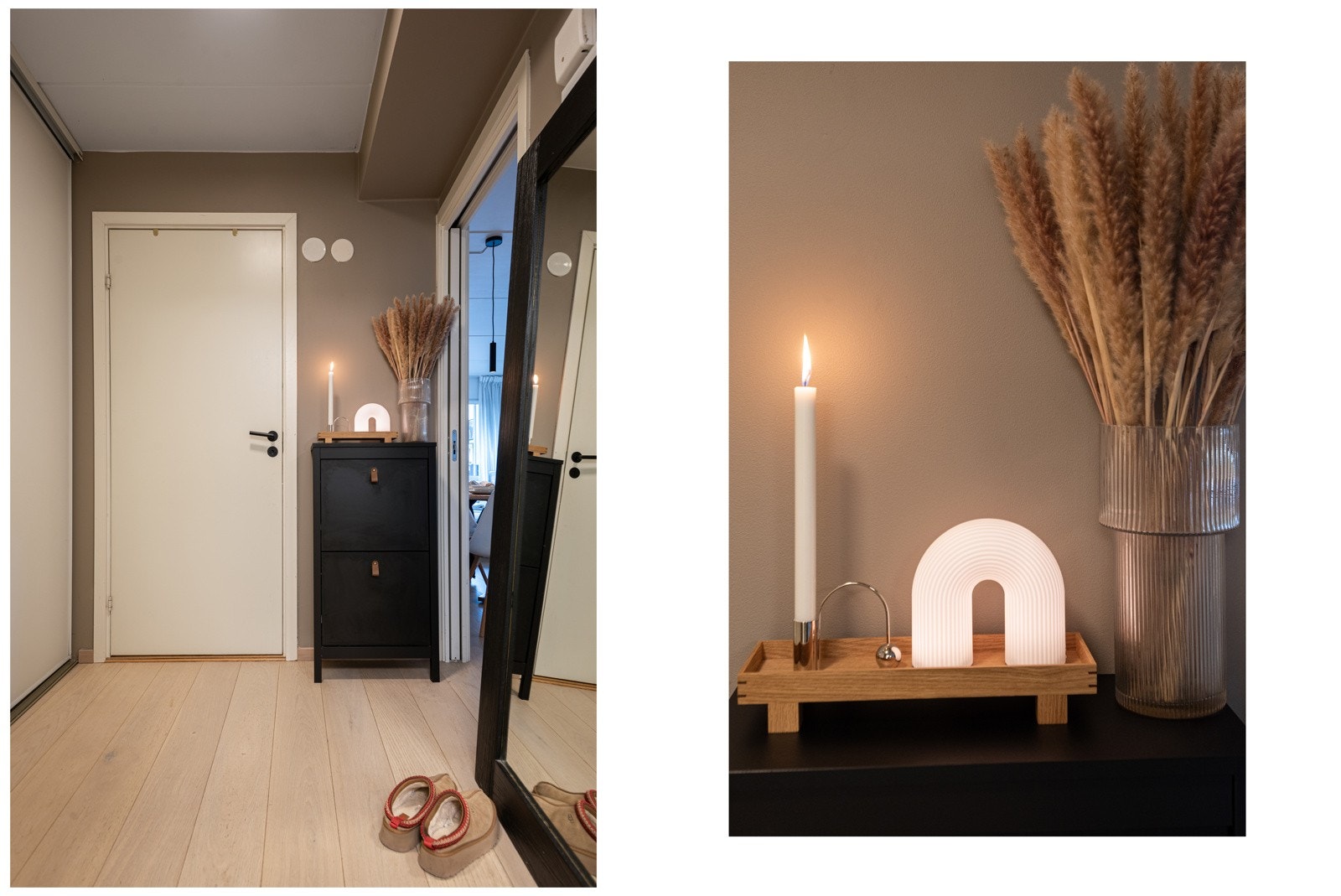 Entréen ønsker deg velkommen med lyse, slette overflater og en pen en-stavs parkett fra 2020 Galleribilde