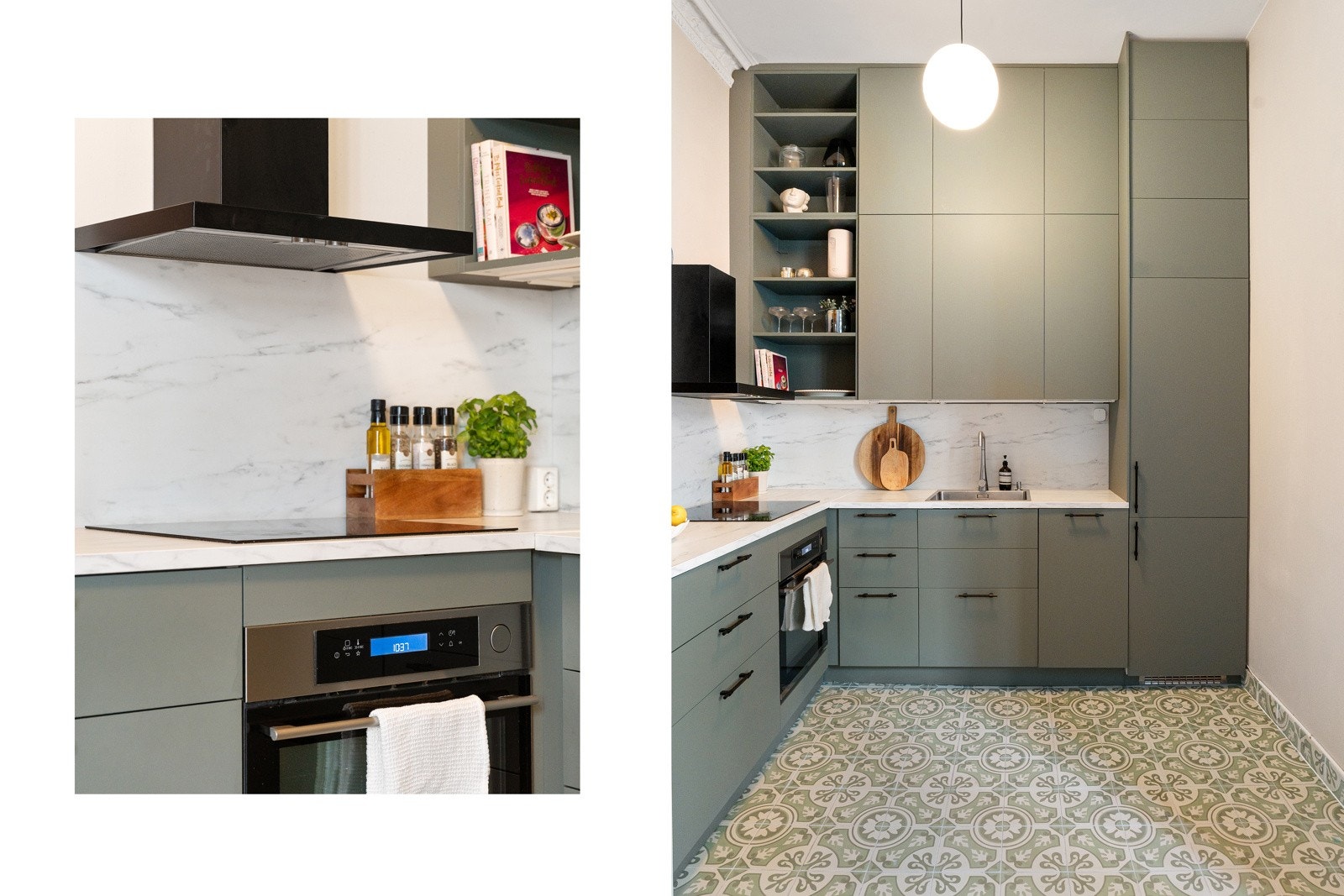 Lekkert og funksjonelt IKEA-kjøkken fra 2016, oppgradert i 2020 med nye fronter og overskap. Galleribilde