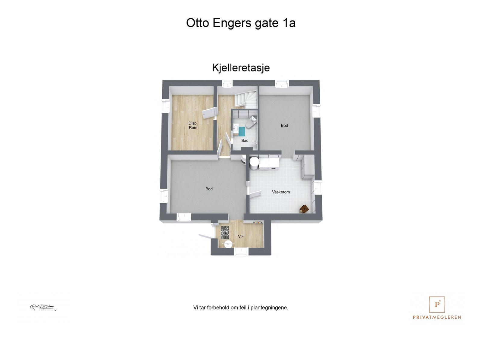 3 D plantegning kjeller Galleribilde