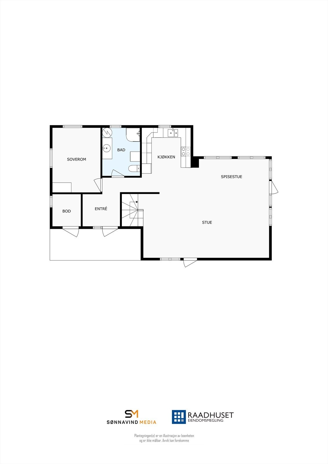2D Plantegning | 1. Etasje Galleribilde
