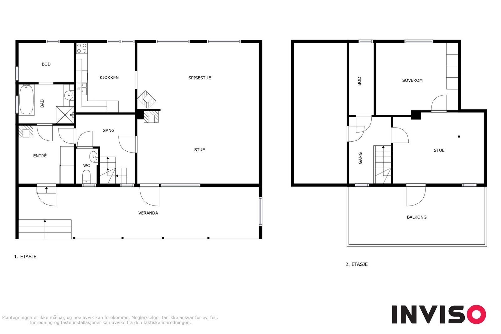 Plan tegning 1. og 2.etg. Galleribilde