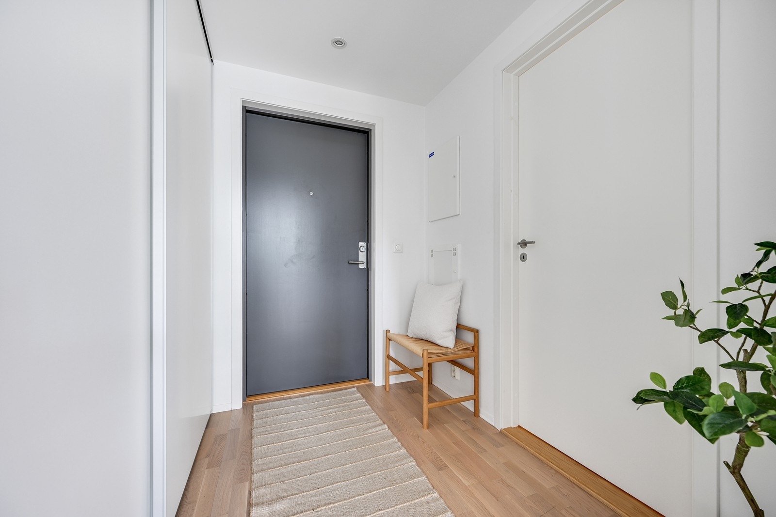 Gang med skyvedørsgarderobe. Galleribilde