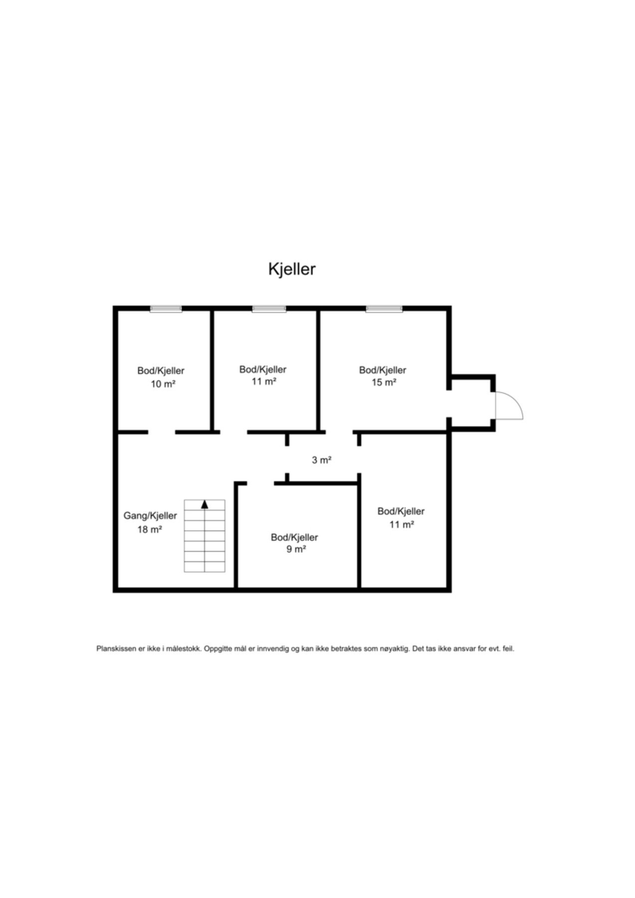 Planskisse kjeller. Galleribilde