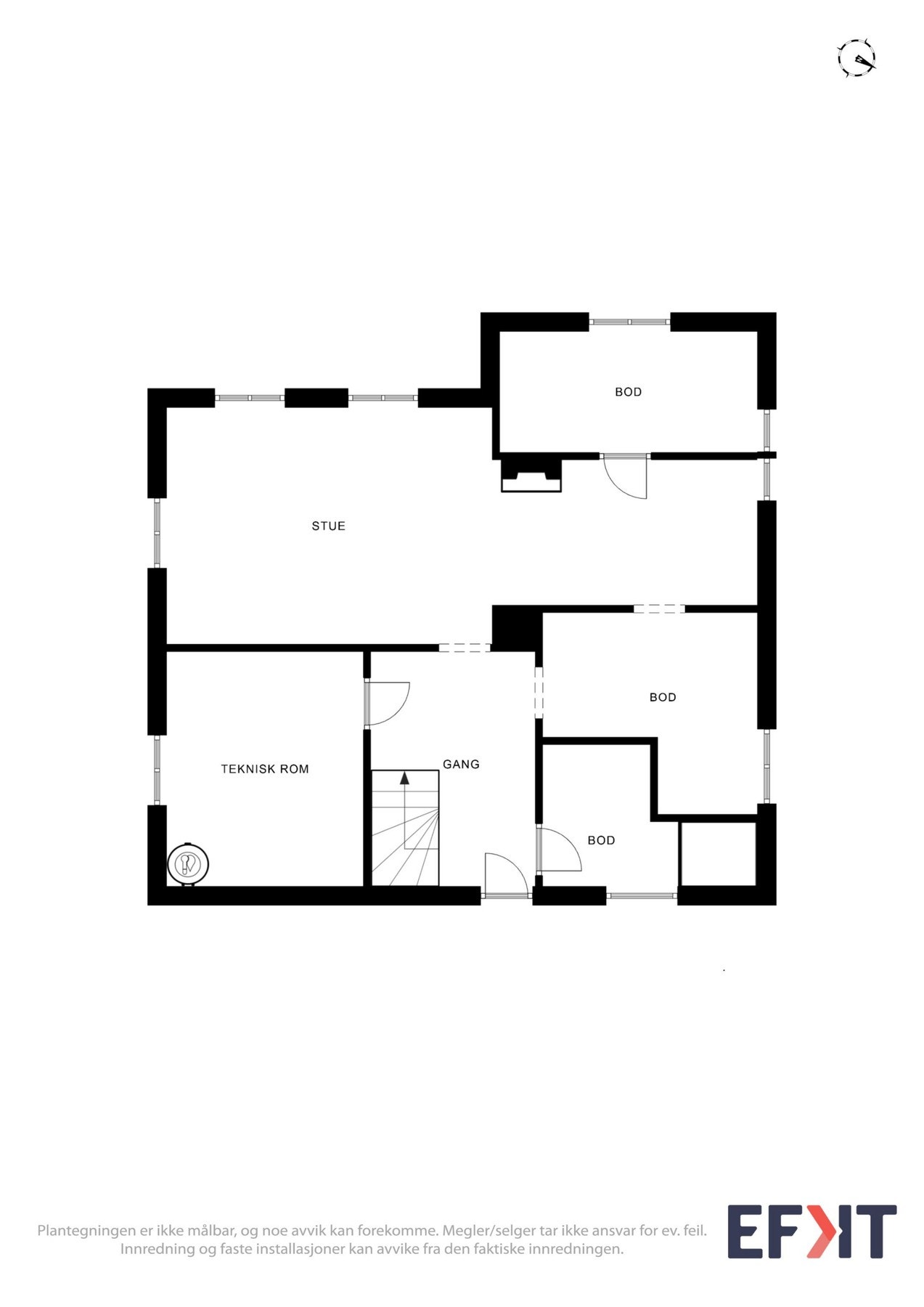 Plantegning kjeller. Galleribilde