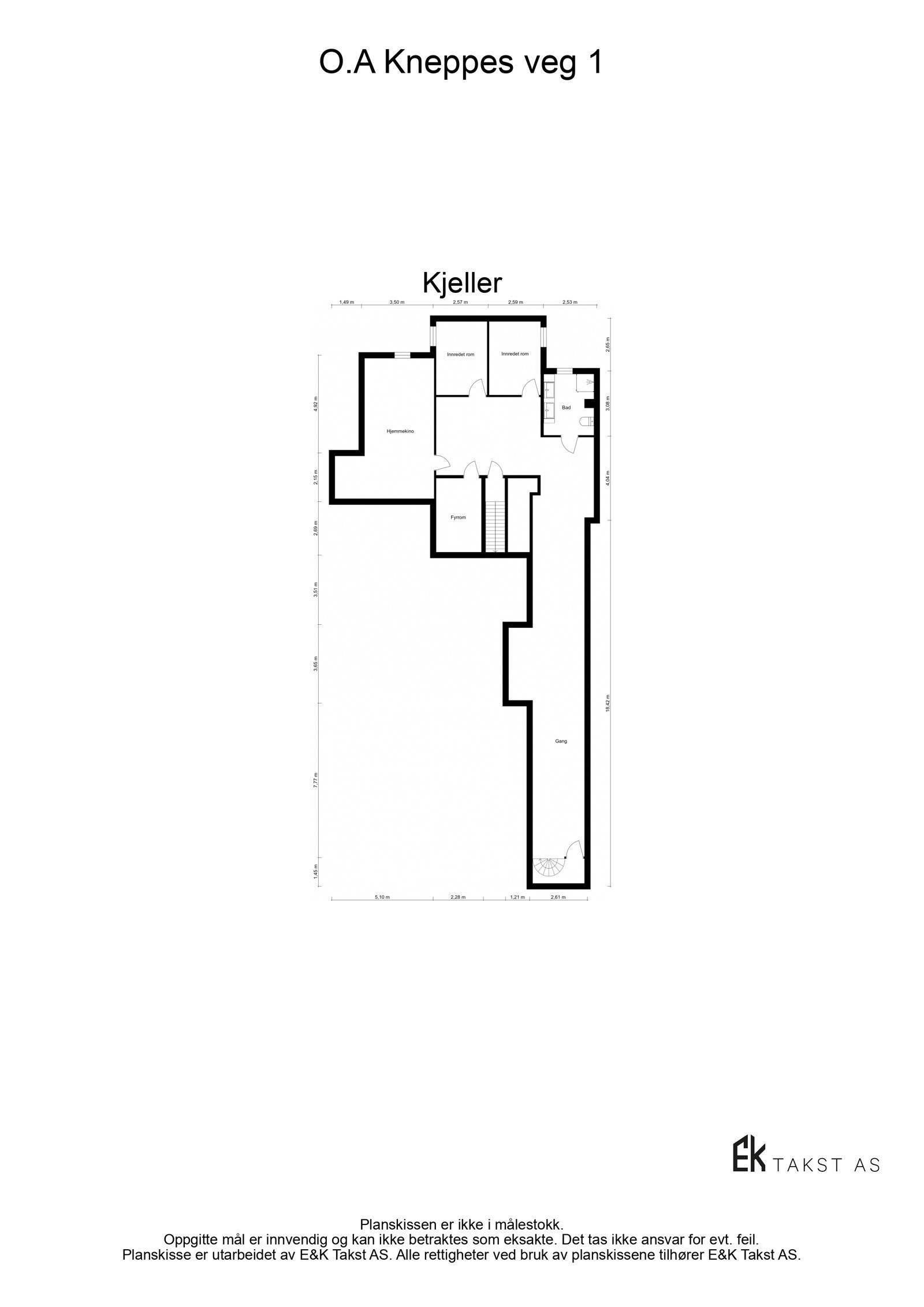 Plantegning - Kjelleretasje Galleribilde