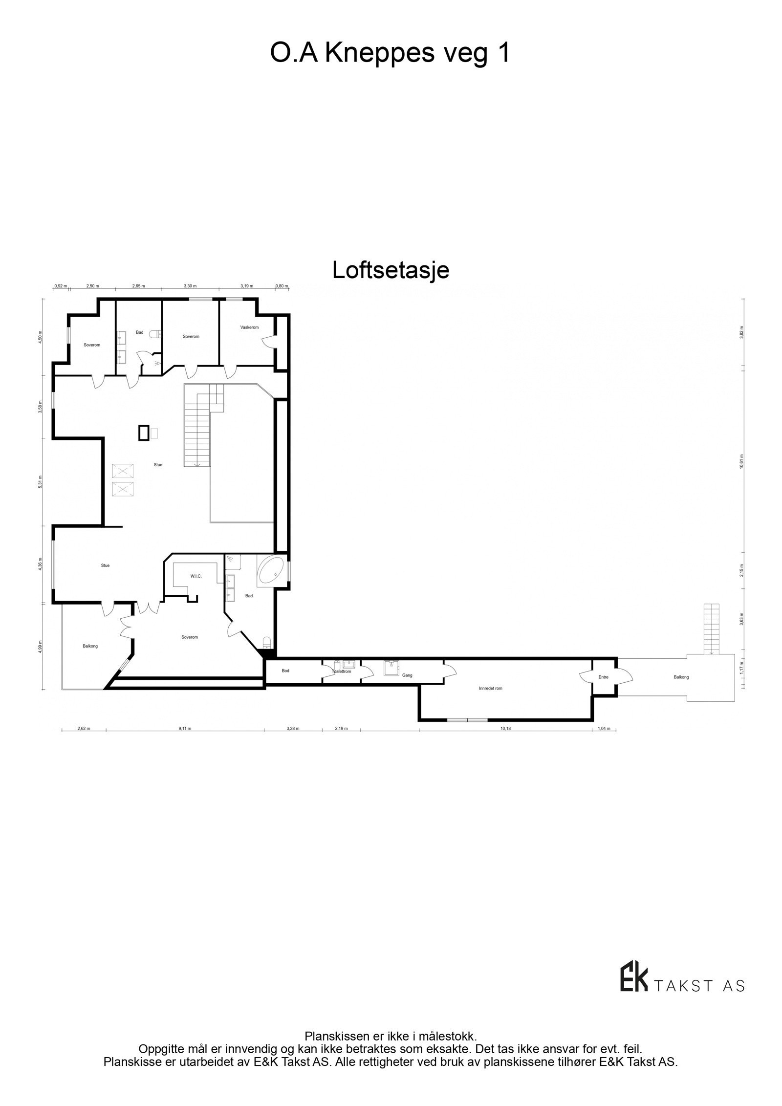 Plantegning - Loftetasje Galleribilde