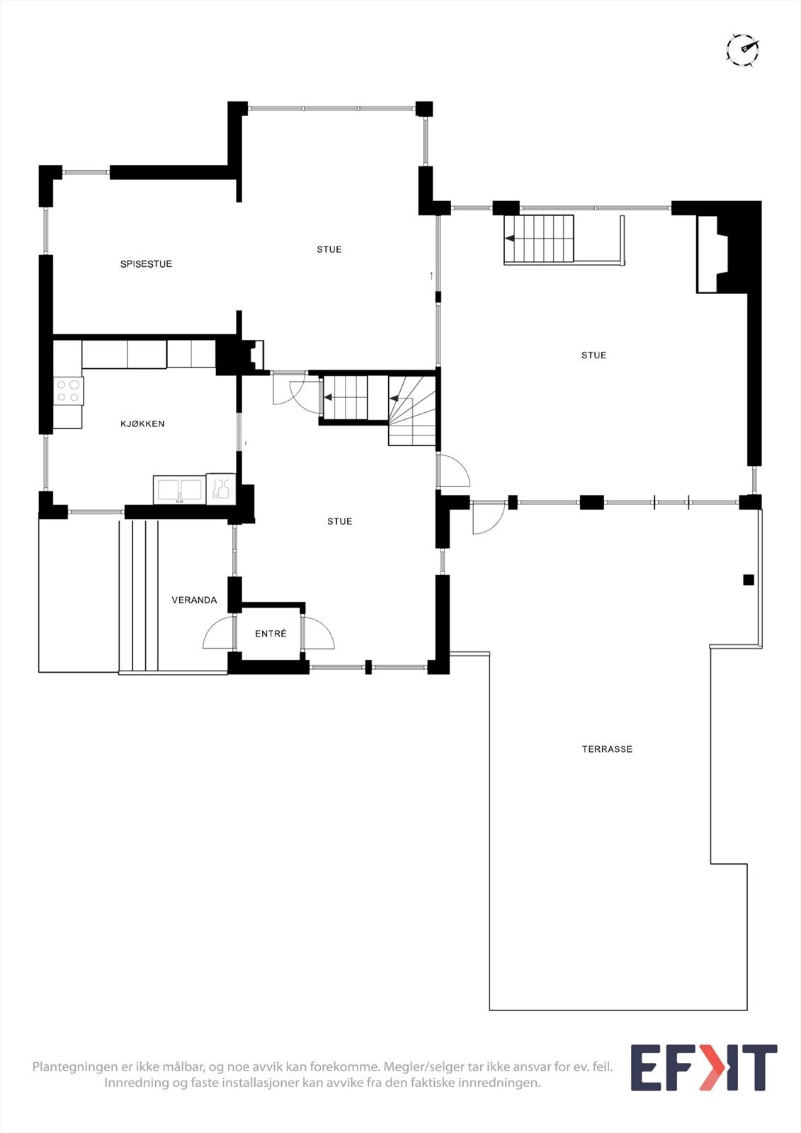Plantegning 1. etasje Galleribilde