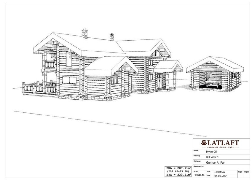 Tiltenkt hyttemodell uten sokkel Galleribilde