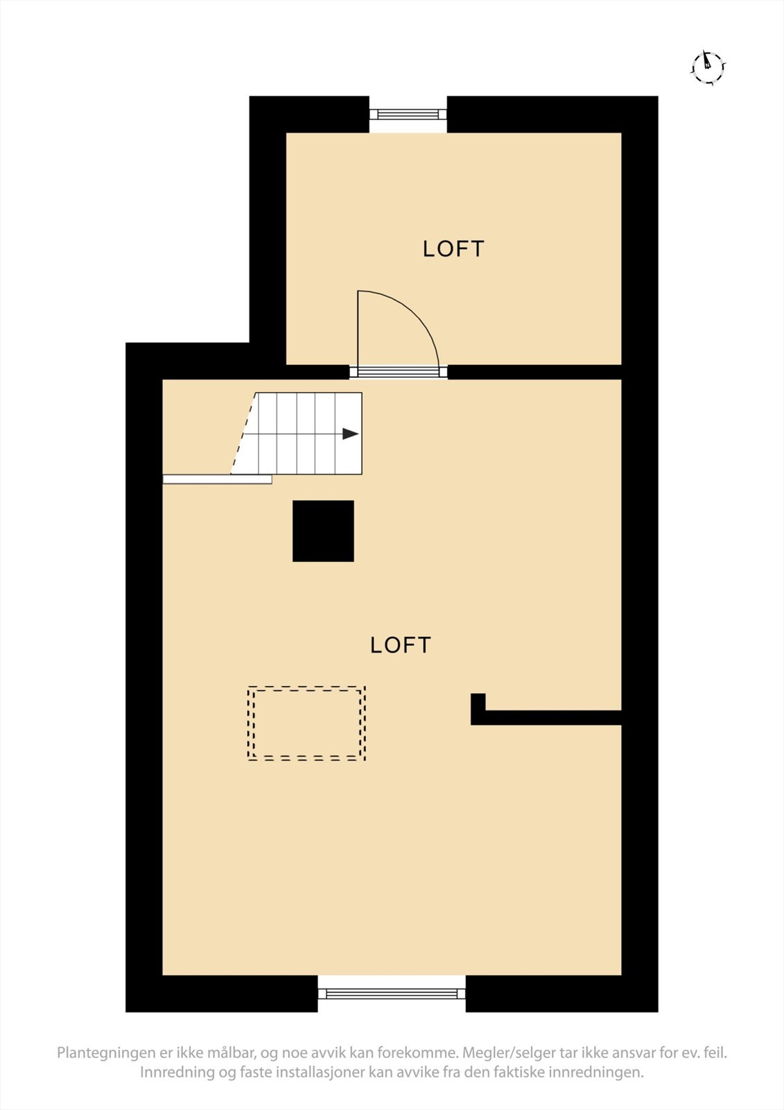 Plantegning loft Galleribilde