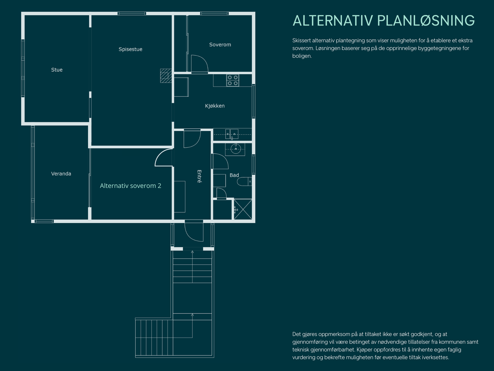 Alternativ planløsning. Galleribilde