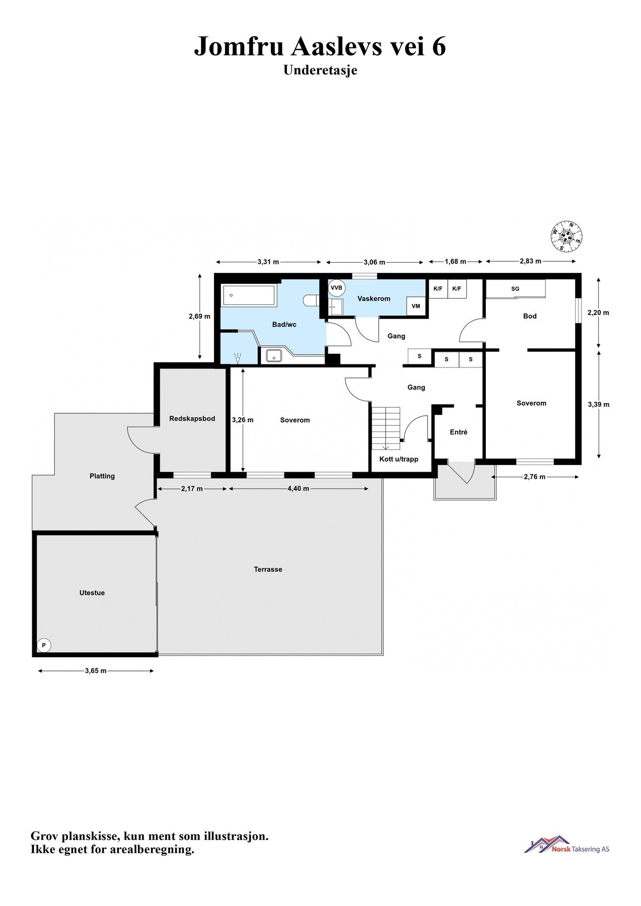 Plantegning underetasje Galleribilde