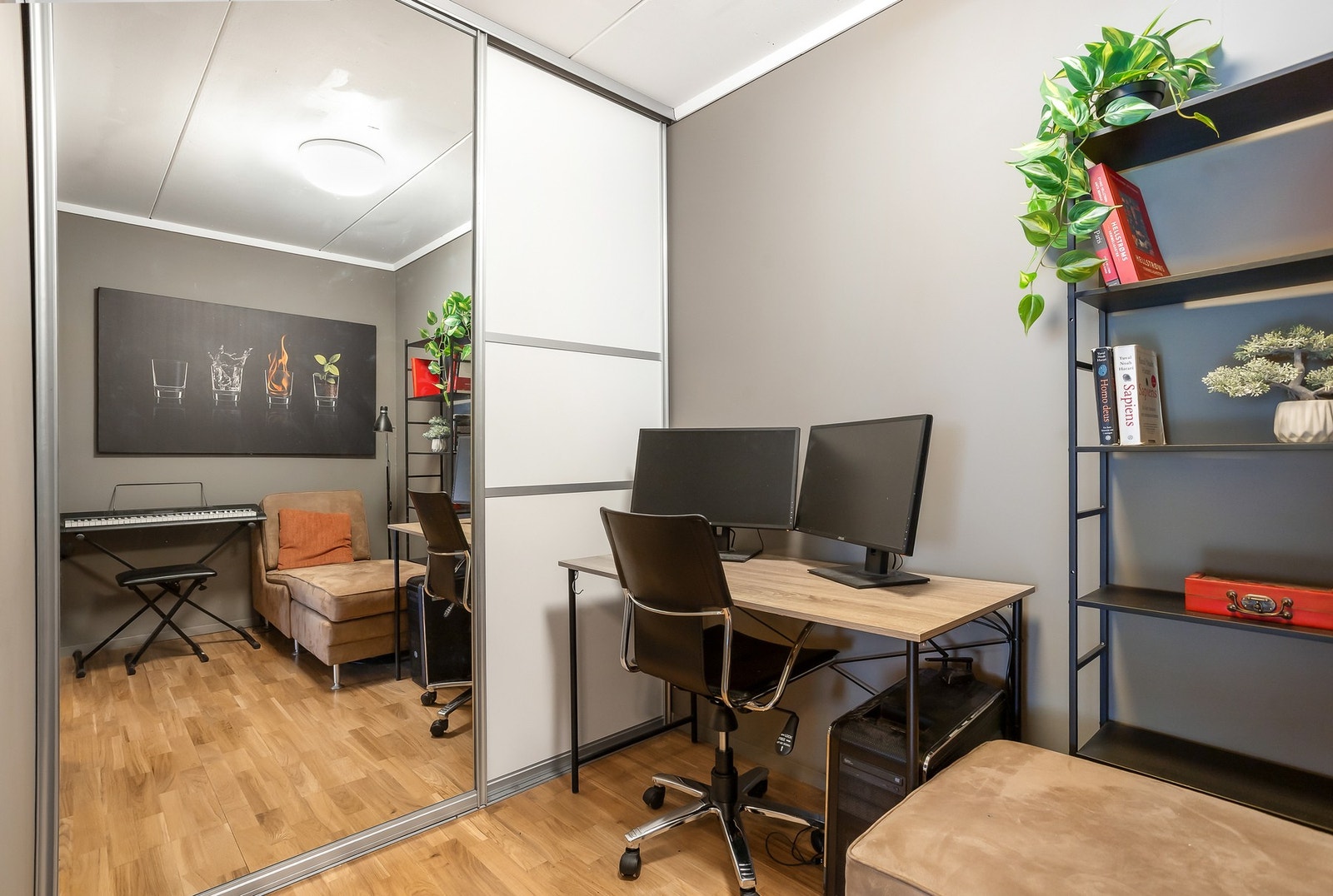 Her har du en bod som er brukt som kontor/vaskerom. Galleribilde