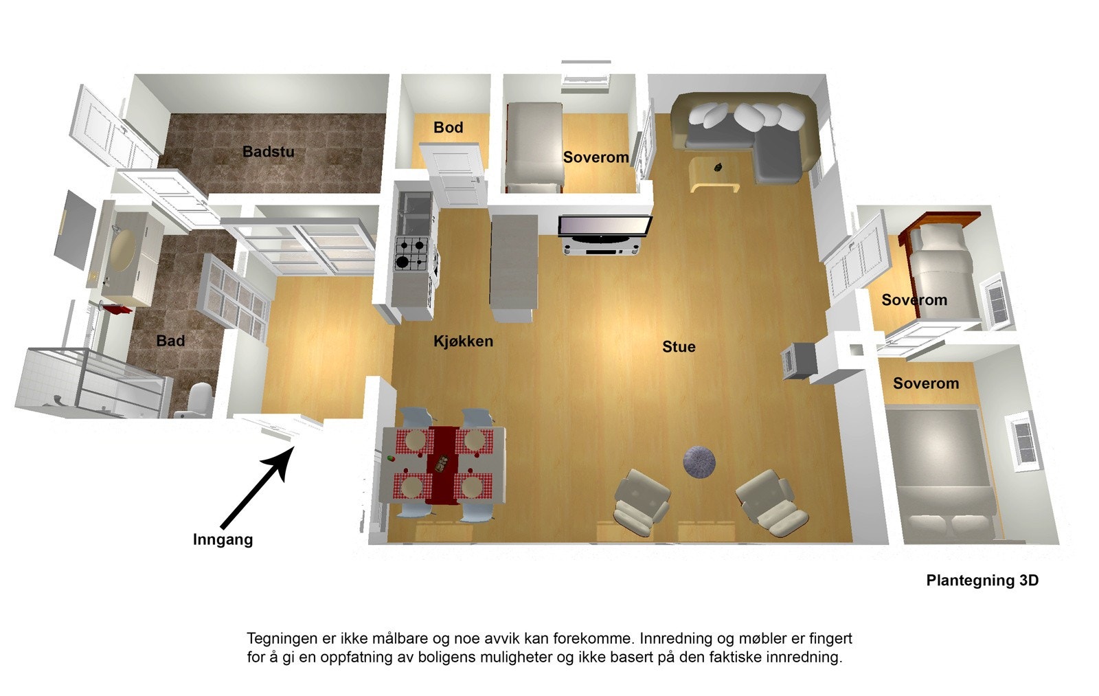 Plantegning 3D Galleribilde