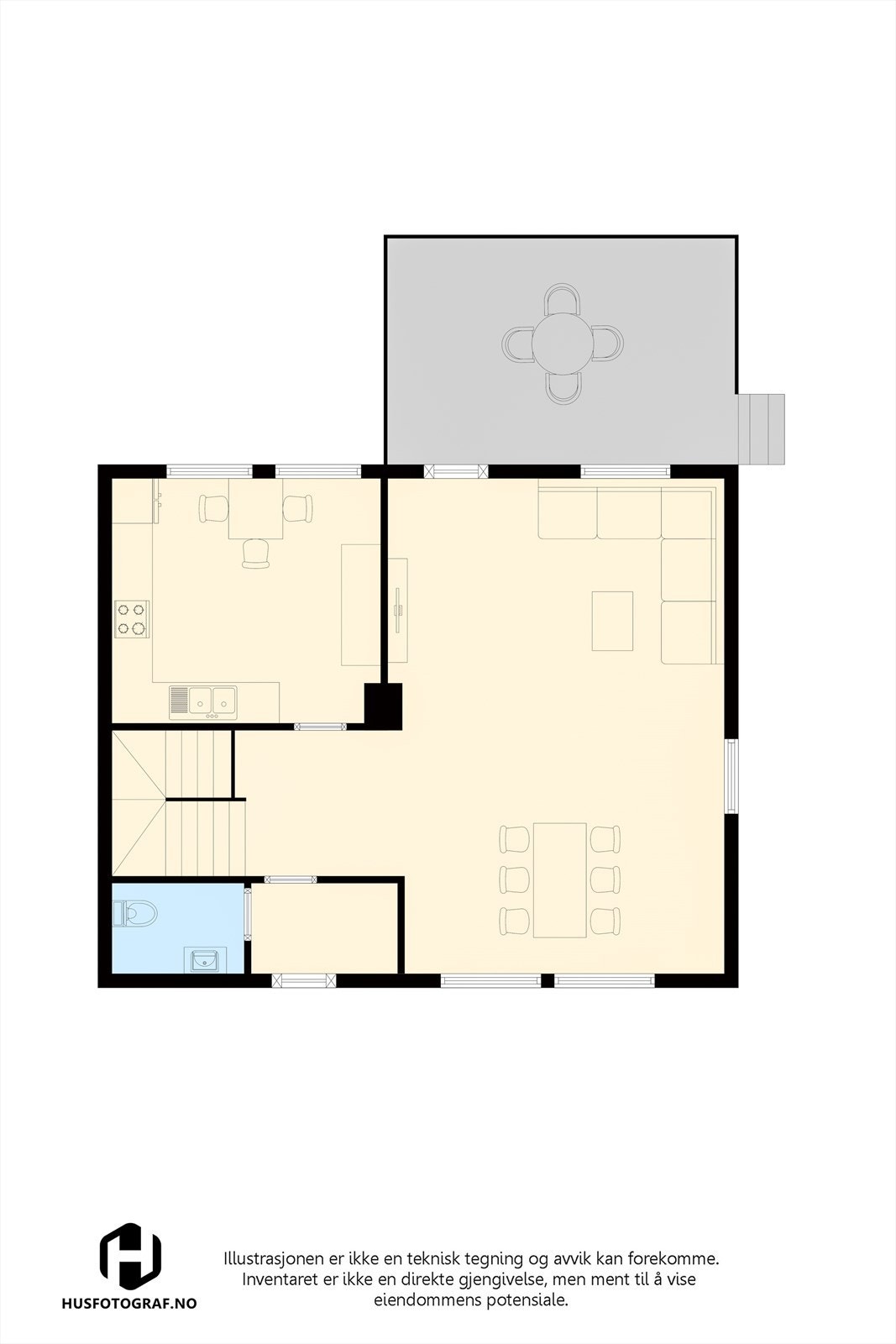 Plantegning 1. etasje. Galleribilde