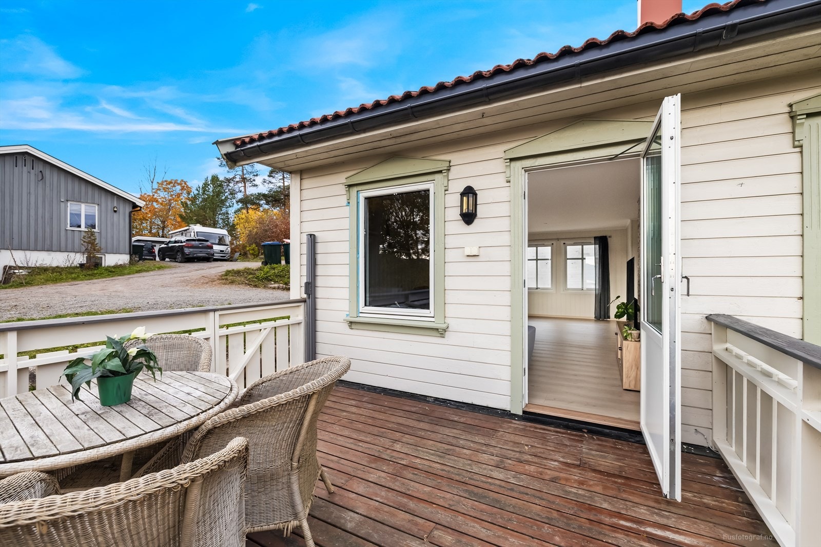 Balkongen er en flott forlengelse av stuen. Galleribilde