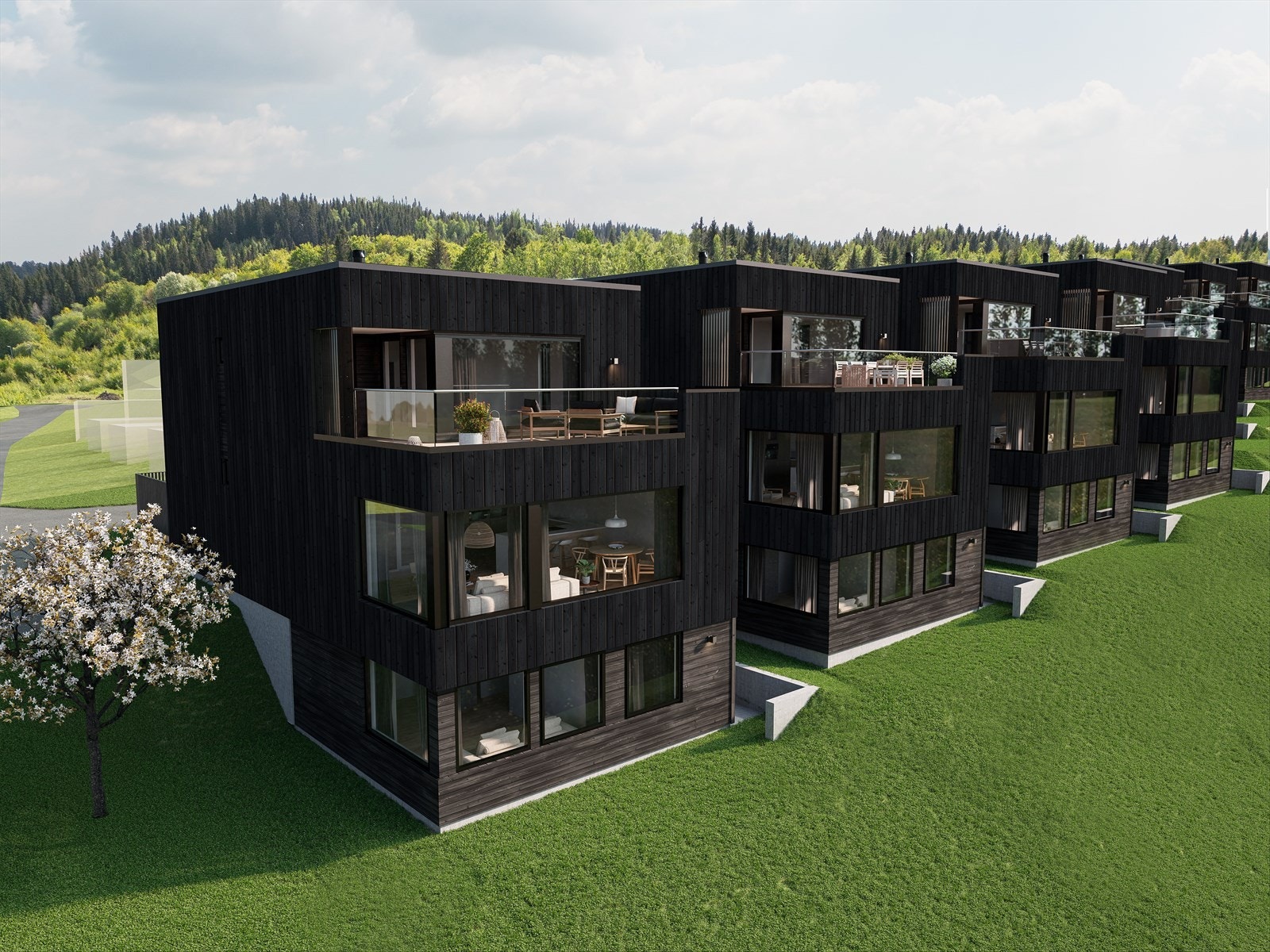 Boligen strekker seg over tre plan og har en svært innholdsrik planløsning. Galleribilde