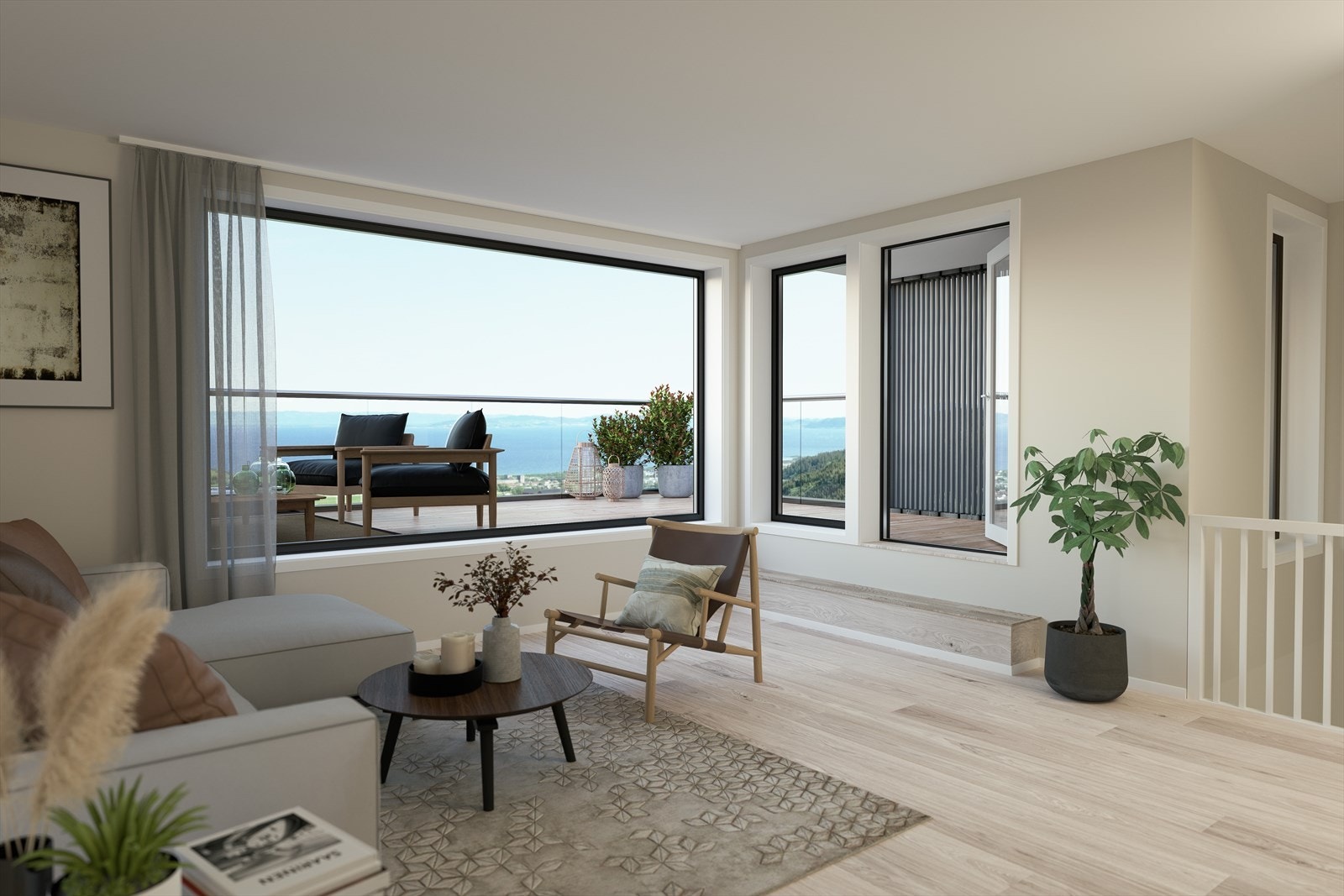 Eiendommen er pent beliggende med fantastiske sol- og utsiktsforhold. Galleribilde